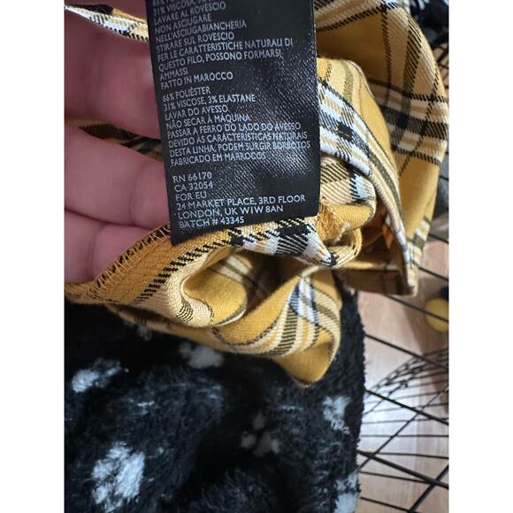 Urban Outfitters UO Checked Plaid Mini Slip Dress Yellow Size Small - Picture 10 of 14